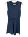 Zara Size M Blue Poly Blend Sleeveless Knee Length Dress Blue / M