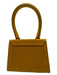 Jacquemus Yellow Leather One Handle Button Close Gold Logo Bag Yellow / XXS