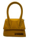 Jacquemus Yellow Leather One Handle Button Close Gold Logo Bag Yellow / XXS