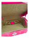 MCM Neon Pink & White Pebble Leather Top Handle Zip Around silver hardware Bag Neon Pink & White / S