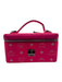 MCM Neon Pink & White Pebble Leather Top Handle Zip Around silver hardware Bag Neon Pink & White / S