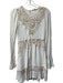 For Love & Lemons Size XS White Viscose Blend Long Sleeve lace accent Dress White / XS