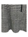 Alice & Olivia Size 0 B&W Virgin Wool Blend Gingham Zip Back Mini Pleats Skirt B&W / 0