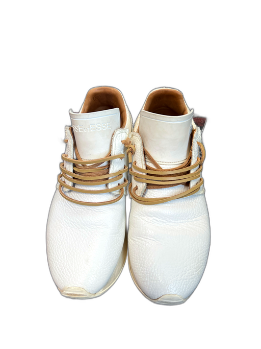 Esse Ut Esse Shoe Size 37 White Leather Almond Toe lace up Fringe Sneaker Shoes White / 37