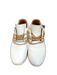 Esse Ut Esse Shoe Size 37 White Leather Almond Toe lace up Fringe Sneaker Shoes White / 37