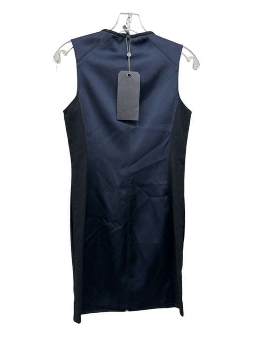 Rag & Bone Size 2 Navy Blue & Black Triacetate Blend Front Zip Sleeveless Dress Navy Blue & Black / 2
