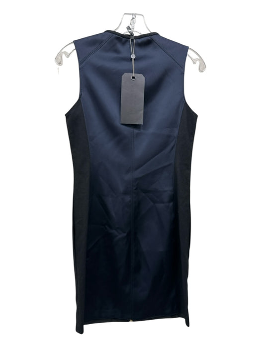 Rag & Bone Size 2 Navy Blue & Black Triacetate Blend Front Zip Sleeveless Dress Navy Blue & Black / 2