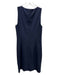 Theory Size 4 Navy Blue Wool Blend Sheath Sleeveless Knee Length Dress Navy Blue / 4