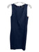 Theory Size 4 Navy Blue Wool Blend Sheath Sleeveless Knee Length Dress Navy Blue / 4