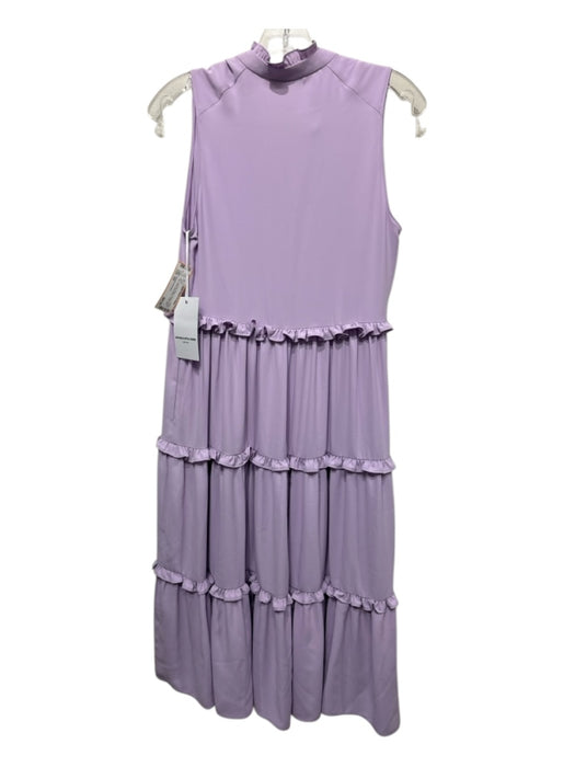 Amanda Uprichard Size XS Lavender Purple Polyester Ruffle Trim Tiered Dress Lavender Purple / XS