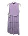 Amanda Uprichard Size XS Lavender Purple Polyester Ruffle Trim Tiered Dress Lavender Purple / XS