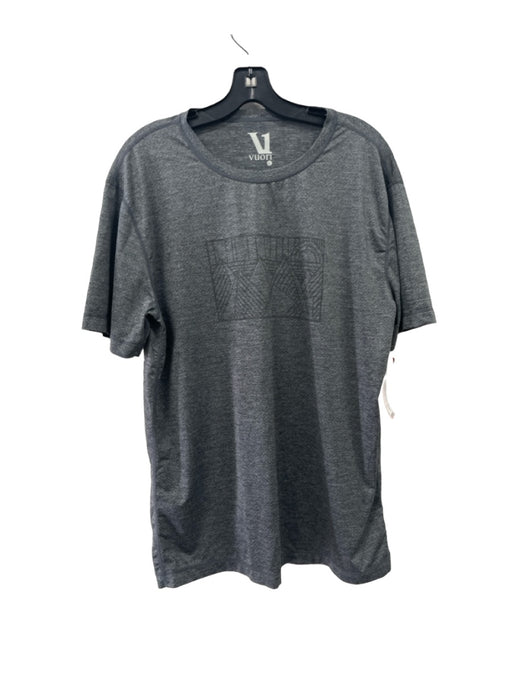 Vuori Size L Gray Synthetic Solid T shirt Athleisure Men's Short Sleeve L
