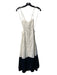 Maeve Size XSP Cream & Black Linen Blend Sleeveless Adjustable Straps Dress Cream & Black / XSP