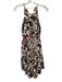 Shona Joy Size 4 Brown & White Linen Blend Sleeveless Printed Cut Out Dress Brown & White / 4