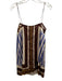 Reformation Size M Brown, white & blue Silk Spaghetti Strap Printed Mini Dress Brown, white & blue / M