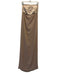 Shona Joy Size 4 Champagne Gold Viscose Strapless Satin Dress Champagne Gold / 4