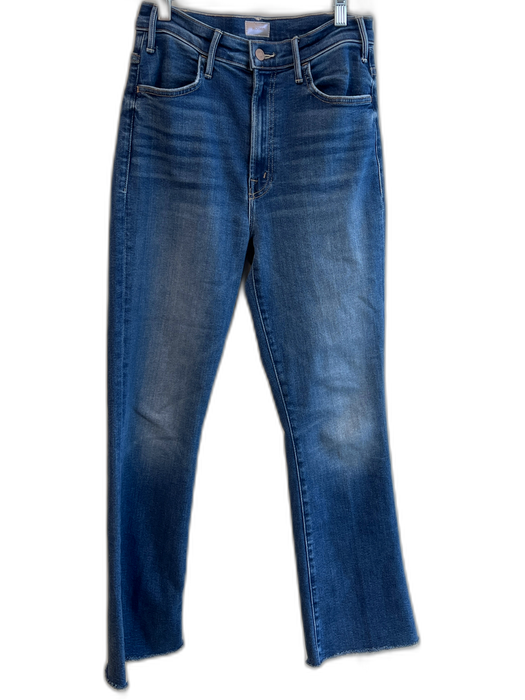 Mother Size 22 Cotton light wash High Rise Zip Fly Fray Detail Jeans Cotton / 22