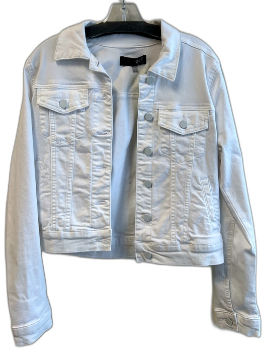 Kut From The Kloth Size S White Cotton Long Sleeve solid color Collar Jacket White / S