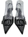 Zara Shoe Size 39 Black Synthetic Snake Embossed Pointed Toe Stiletto Sandals Black / 39