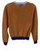 Zara Size S Brown & Blue Polyester Blend Long Sleeve Woven Button Up Sweater Brown & Blue / S