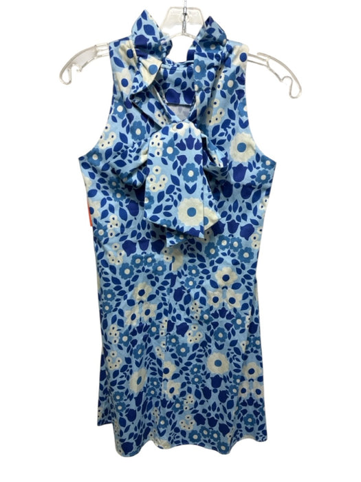 Tuckernuck Size XS Light Blue, Blue & White Cotton Sleeveless Floral Dress Light Blue, Blue & White / XS