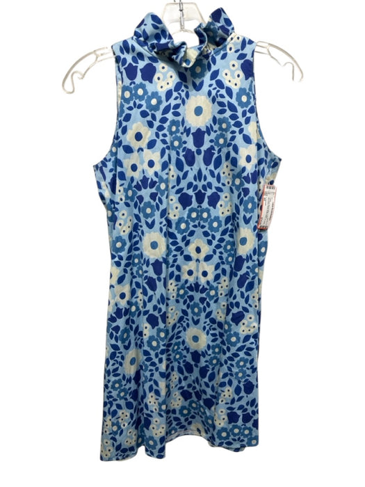 Tuckernuck Size XS Light Blue, Blue & White Cotton Sleeveless Floral Dress Light Blue, Blue & White / XS