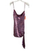 Cinq a Sept Size 4 Lavender, Red & Black Polyester Spaghetti Strap Paisley Dress Lavender, Red & Black / 4