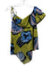 Christian Wijnants Size 36 / Small Black, Yellow & Blue Silk Blend Top Black, Yellow & Blue / 36 / Small