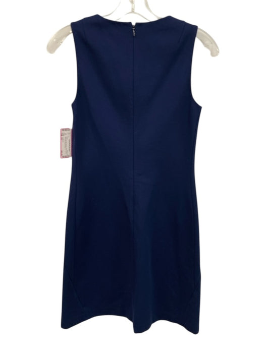 Tory Burch Size XS Navy Viscose Back Zip GHW pocket Sleeveless Dress Navy / XS