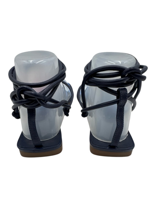 Schutz Shoe Size 8.5 Navy & Blue Leather Knot Wrap Sandal Sandals Navy & Blue / 8.5