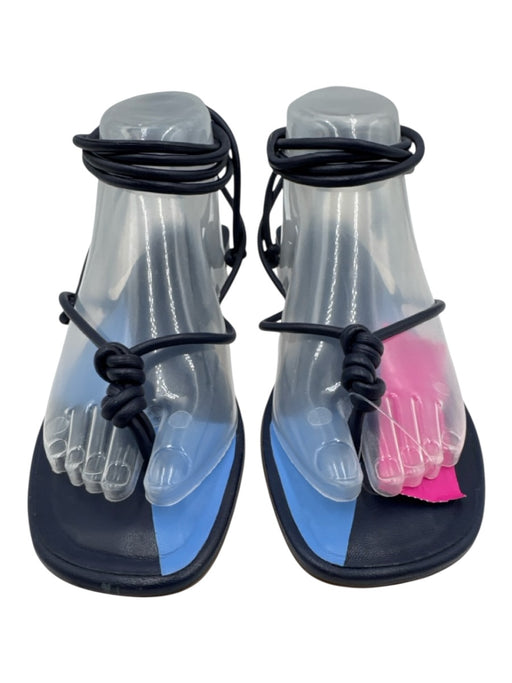 Schutz Shoe Size 8.5 Navy & Blue Leather Knot Wrap Sandal Sandals Navy & Blue / 8.5