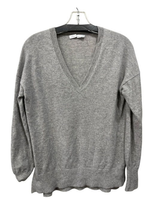 Peter Millar Size S Gray Cashmere Heathered V Neck Hi Lo Sweater Gray / S