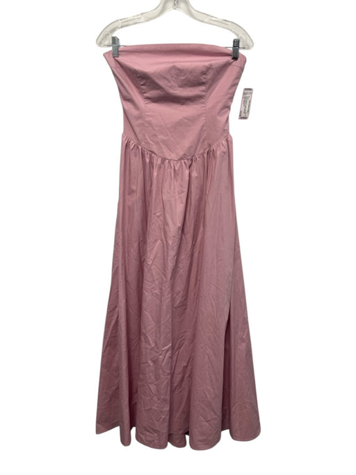 Susana Monaco Size S Dusty Pink Cotton Strapless Smocked Back Midi Dress Dusty Pink / S