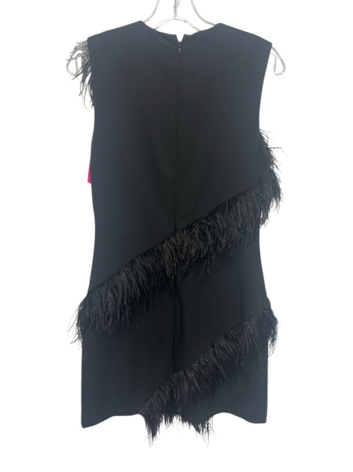 Hutch Size S Black Polyester Blend Ostrich Feathers Sleeveless Mini Dress Black / S