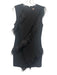 Hutch Size S Black Polyester Blend Ostrich Feathers Sleeveless Mini Dress Black / S
