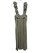 Arose Studio Size S Sage green Polyester Blend Ruffle Straps Micropleated Dress Sage green / S