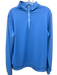 Peter Millar Size M Blue & White Polyester All Over Print Quarter Zip Jacket Blue & White / M