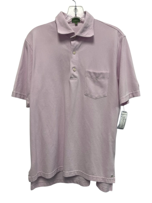 Sid Mashburn Size M Purple Cotton Solid Polo front pocket Men's Short Sleeve Purple / M