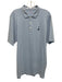 B Draddy Size L Blue Cotton Blend Solid Polo Men's Short Sleeve Blue / L