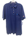 B Draddy Size L Blue Cotton Solid Polo Men's Short Sleeve Blue / L