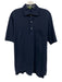 Sid Mashburn Size M Navy Blue Cotton Solid Polo Men's Short Sleeve Navy Blue / M