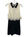Alice + Olivia Size 4 Black & White Nylon Blend Sleeveless Lace Collar Dress Black & White / 4