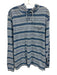 Johnnie O Size M Blue & White Cotton Stripe Hoodie Men's Jacket Blue & White / M