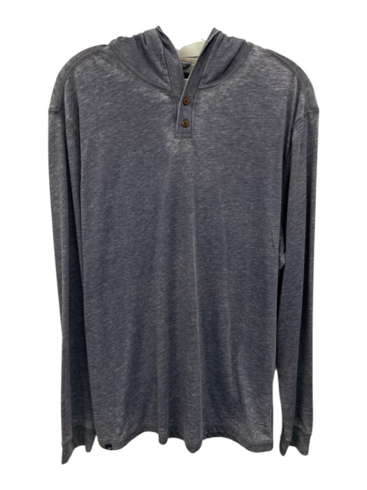 Johnnie O Size L Blue Cotton Blend Heathered Hoodie Men's Jacket Blue / L