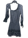 Alexis Size XS Black & White Cotton Eyelet Detail smocked One Shoulder Dress Black & White / XS