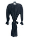 Finley Size XS Black Cotton & Silk Long Sleeve Tiered Sash Dress Black / XS