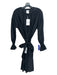 Finley Size XS Black Cotton & Silk Long Sleeve Tiered Sash Dress Black / XS