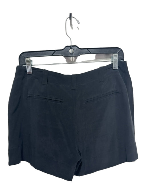 Joie Size 0 Black Silk Pleat Detail hook & zip Shorts Black / 0