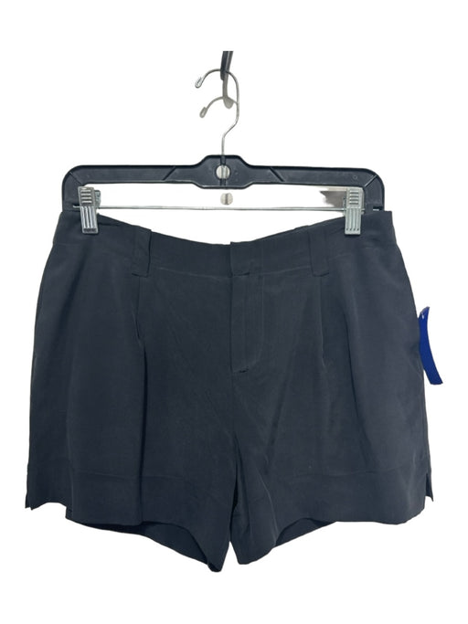 Joie Size 0 Black Silk Pleat Detail hook & zip Shorts Black / 0