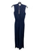 Rebecca Taylor Size XS Navy Blue Silk Sleeveless Keyhole Smock Waist Jumpsuit Navy Blue / XS